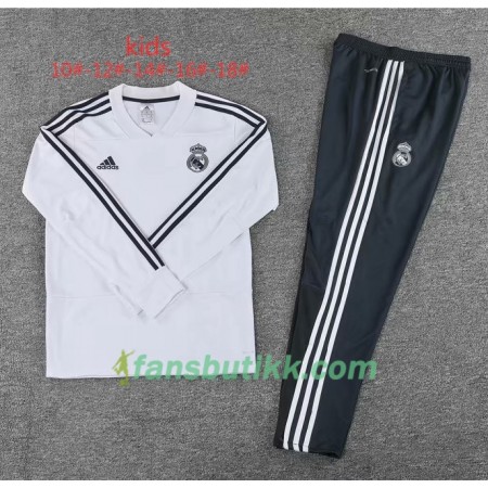 Real Madrid Barn Trenings Collegegenser Set Hvit 2018-2019